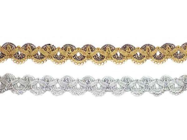 Brokatborten, Brokat Borte, Posamentenborte, Zierborten, Bastelartikel