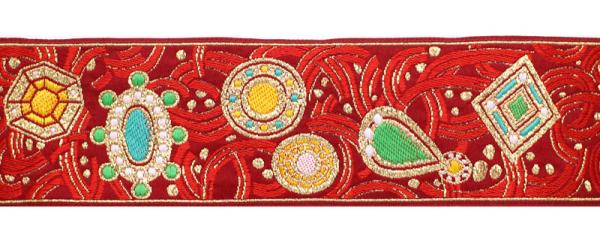 Webband Borte, Brokatborte, Mittelalter Borte, Zierborte, Posamentenborte