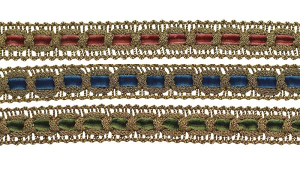 Borte, Posamenten-Borte, Leonische Borte, Brokatborten, Trachtenborte, Metall-Borte, Lurexborte, Bastelartikel, Verzierung für Hut, Stirnband, Textilien, Taschen, Accessoires