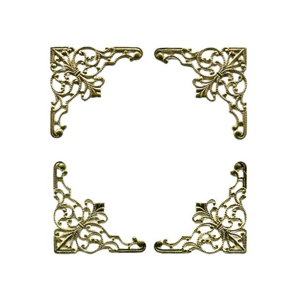 Metallzierteil Ecken, Metallornament, Metall Zierteil, Besatzteil, Bastelmaterial