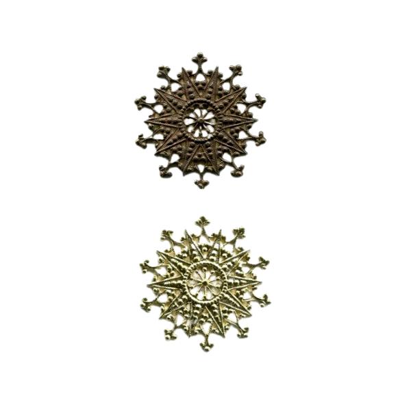 Deko Metall Ornament, Metall Zierteil, Besatzteil, Bastelmaterial