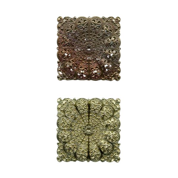 Metall Ornament Quadrat