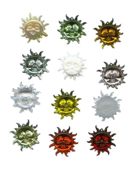 Streuteile Sonne,  Deko-Hänger, Sonnen, Tischdeko, Aufnähteile, Bastelartikel