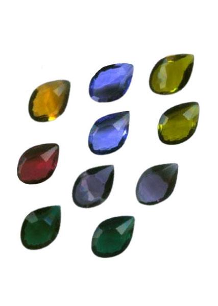 Strasssteine Mix, Tropfen, Glassteine, farbig, Schmucksteine bunt, Bastelsteine, Bastelmaterial