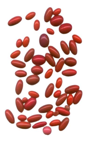 Muggelsteine Mix, Cabochons Oval, Cabochon, Glasnuggets, Schmucksteine, Bastelartikel, Bastelzubehör, Bastelmaterial