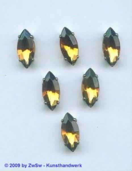 Schmucksteine Navette gefasst, Acryl Strasssteine, Aufnähsteine, Glitzerstein, Bastelsteine, Strasssteine, Strass-Steine zum Aufnähen