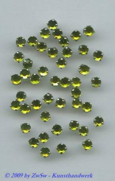 Strasssteine Rund gefasst, Strasssteine zum Aufnähen, Glassteine, Aufnähsteine, Annähsteine, Glitzersteine, Schmucksteine, Bastelsteine