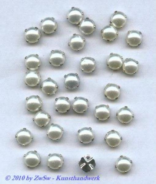 Strasssteine Rund gefasst, Strasssteine zum Aufnähen, Glassteine, Aufnähsteine, Annähsteine, Glitzersteine, Schmucksteine, Bastelsteine