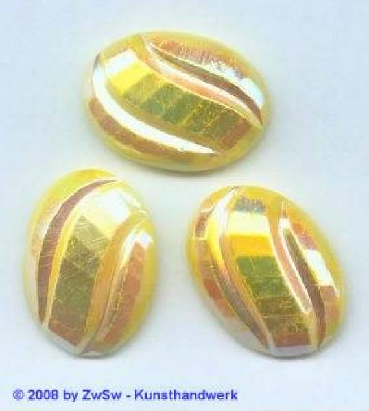 Strassstein Oval mit Prägung, Glassteine, Schmucksteine, Glitzersteine, Bastelsteine