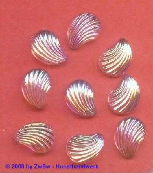 Strasssteine, Strass-Stein "Muschel" Glasstein, Schmuckstein, Glitzerstein, Bastelsteine