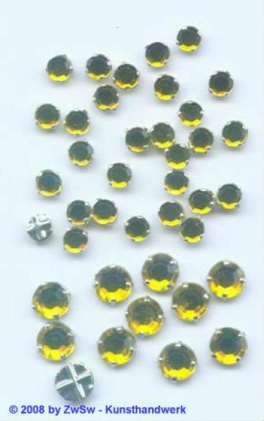 Strasssteine gefasst, Strasssteine zum Aufnähen, Glassteine, Aufnähsteine, Annähsteine, Glitzersteine, Schmucksteine, Bastelsteine