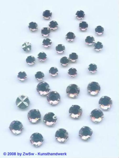 Strasssteine gefasst, Strasssteine zum Aufnähen, Glassteine, Aufnähsteine, Annähsteine, Glitzersteine, Schmucksteine, Bastelsteine