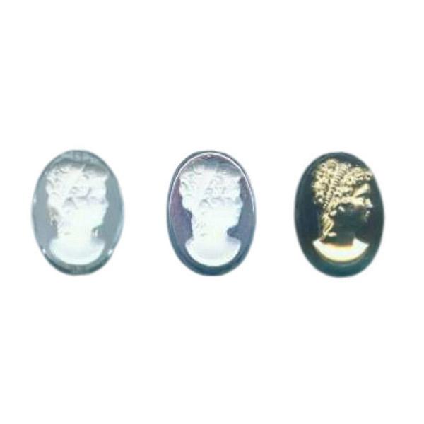 Aufnähteil Gemme "Frauenbüste", Streuteile "Frauenbüste", Camée, Cabochon, Bastelartikel, Textilienveredelung, Deko