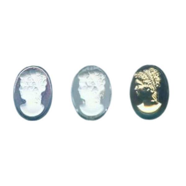 Aufnähteil Gemme "Frauenbüste", Streuteile "Frauenbüste", Camée, Cabochon, Bastelartikel, Textilienveredelung, Deko