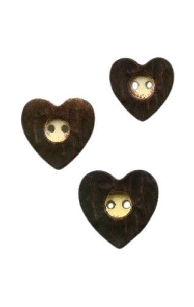 Herz Knöpfe, Hirschhorn Optik, Trachtenknöpfe, Metallknöpfe, Zierknöpfe, Knöpfe Landhausstil, Hirschhornknöpfe, Knöpfe, Vintage Knöpfe, Herzenknöpfe, Kurzwaren, Deko-Knöpfe