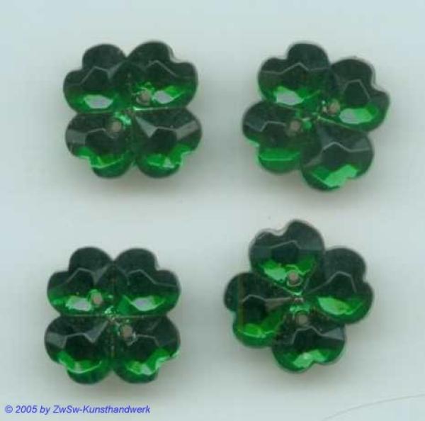 Aufnähsteine Kleeblatt, Annähsteine, Glassteine, Strasssteine, Schmucksteine, Bügelsteine, Glitzersteine, Glas Ziersteine, Bastelsteine