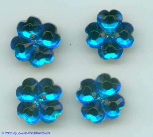 Aufnähsteine Kleeblatt, Annähsteine, Glassteine, Strasssteine, Schmucksteine, Bügelsteine, Glitzersteine, Glas Ziersteine, Bastelsteine