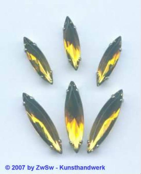 Schmucksteine Navette gefasst, Acryl Strasssteine, Aufnähsteine, Glitzerstein, Bastelsteine, Strasssteine, Strass-Steine zum Aufnähen
