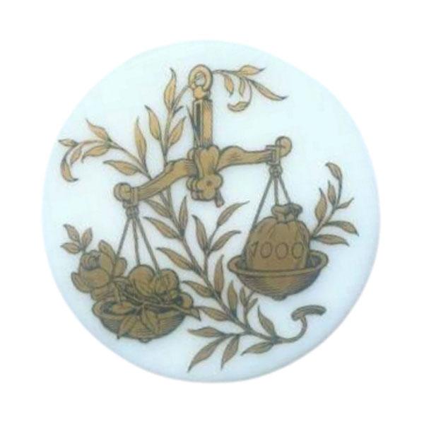 Cabochon, Glas, Rund, Motive, Waage, Glascabochon, Motivcabochon, Bastelartikel, Vintage Mode Schmuck Herstellung