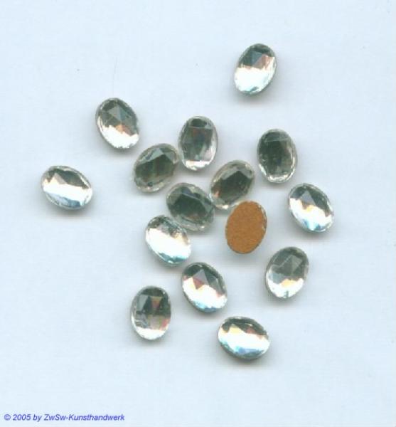 Strasssteine, Schmucksteine Oval, No-Hotfix, Glasformsteine zum Kleben, Einfassen, Dekoration, nicht selbstklebend Glitzersteine, Bastelsteine, Dekosteine