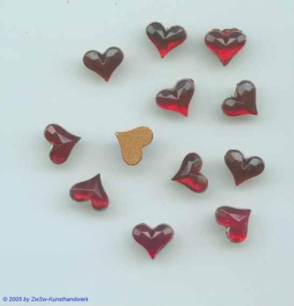 Strasssteine Herzen, Strasssteine zum Kleben, Glassteine, Schmucksteine, Glitzersteine, Bastelstrasssteine