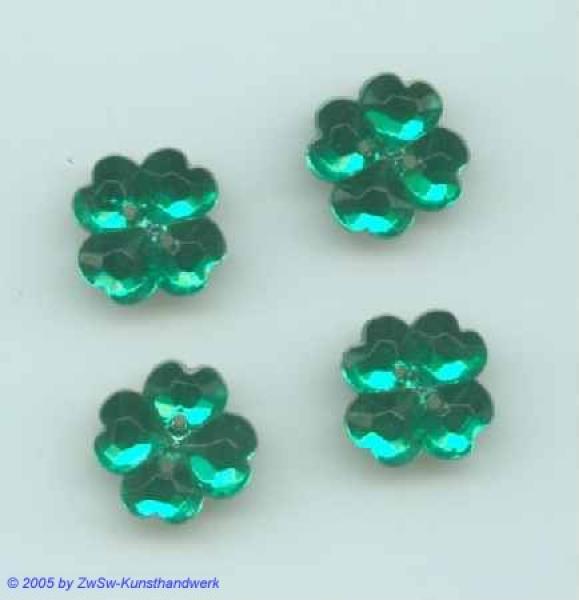Aufnähsteine Kleeblatt, Annähsteine, Glassteine, Strasssteine, Schmucksteine, Bügelsteine, Glitzersteine, Glas Ziersteine, Bastelsteine