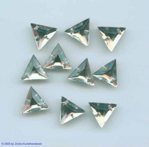 Strasssteine, Dreieck, Glas, Aufnähsteine Dreieck, Strasssteine, Annähsteine, Glitzersteine, Schmucksteine, Dekosteine, Bastelsteine, Bastelzubehör