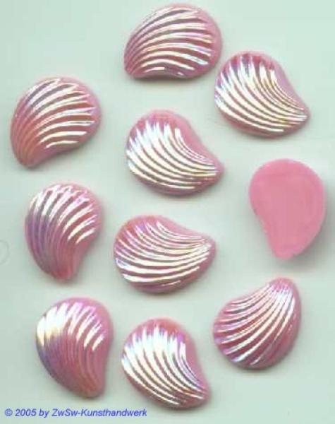 Strasssteine, Strass-Stein "Muschel" Glasstein, Schmuckstein, Glitzerstein, Bastelsteine