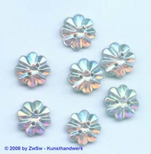 Aufnähsteine Blume, Annähsteine, Glassteine, Strasssteine, Schmucksteine, Bügelsteine, Glitzersteine, Glas Ziersteine, Bastelsteine