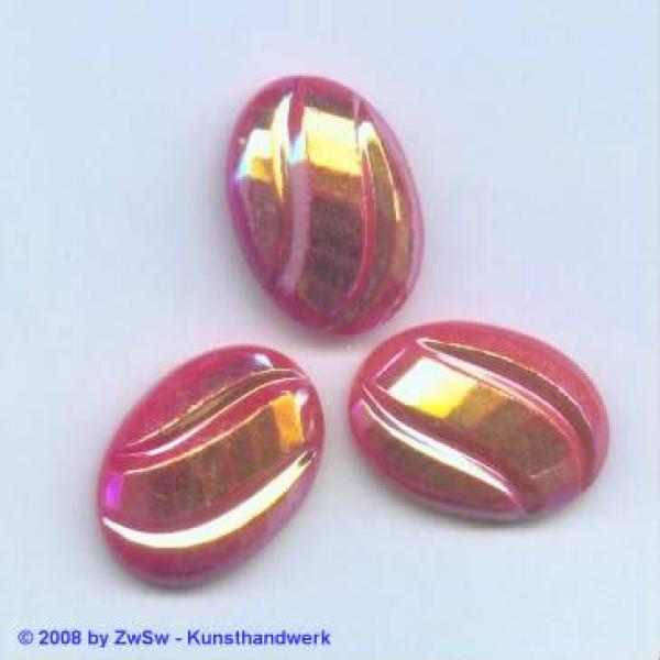 Strassstein Oval mit Prägung, Glassteine, Schmucksteine, Glitzersteine, Bastelsteine